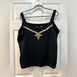 Michael Simon Silk Blend Embellished Sweater Tank Size 3X Luxury Mature Capsule